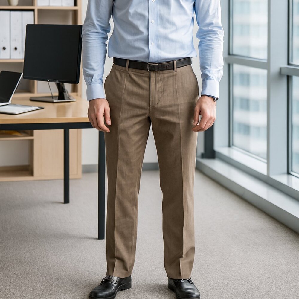 Savane Men 34x34 Straight Leg Mid Rise Business Khaki Travel Work‎ Casual Pants